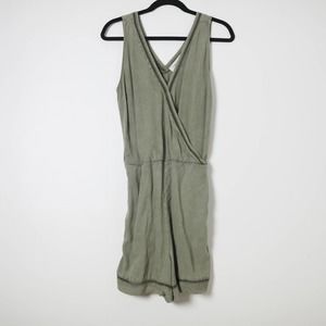 CLOSING SALE! 
Anthropologie | Green V-neck Sleeveless Romper